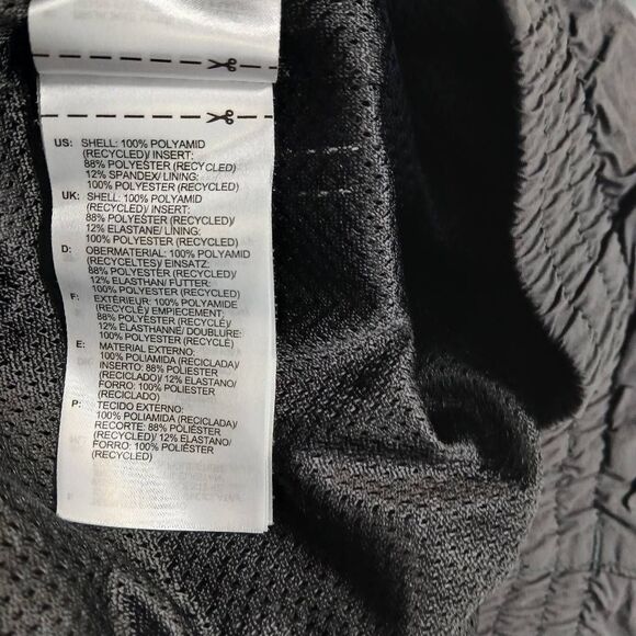 Adidas womens small wind breaker wide leg pants black white stripe baggy - Picture 9 of 10